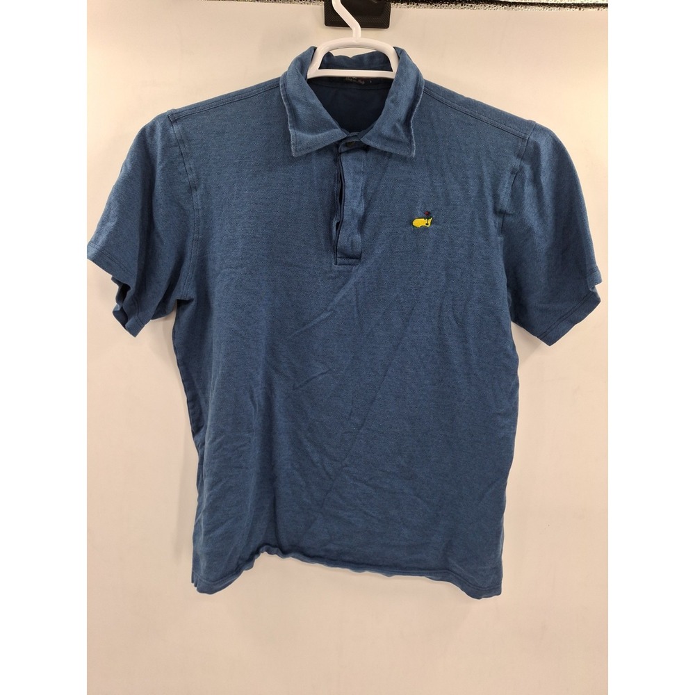 The Masters Shirt Men's Small Clubhouse Collection Blue Collared Golf Preppy